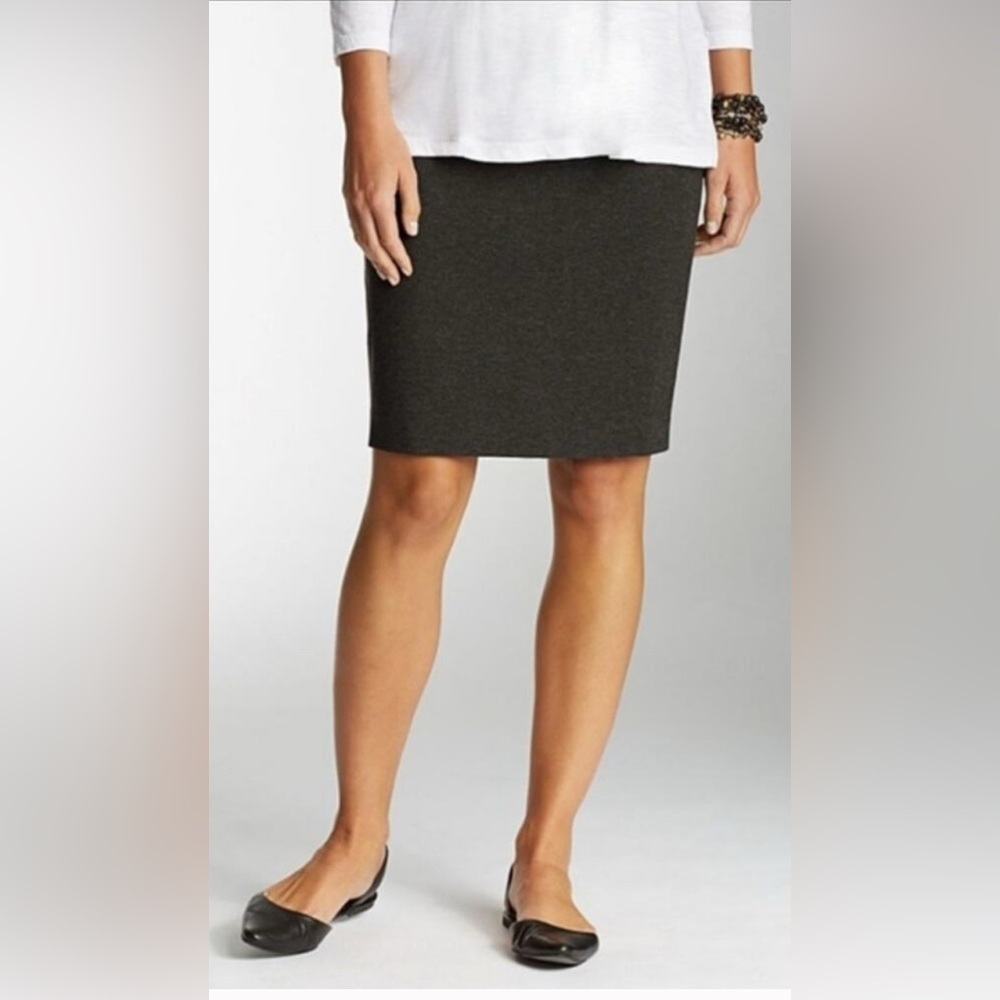 J. Jill Charcoal Ponte Pencil Skirt